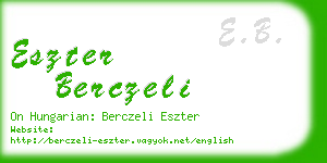 eszter berczeli business card